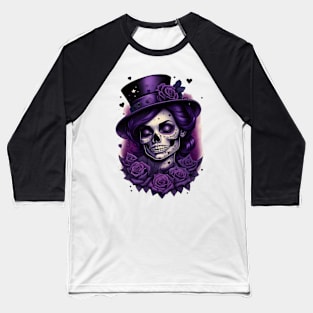 Calavera- Morada 02 Baseball T-Shirt